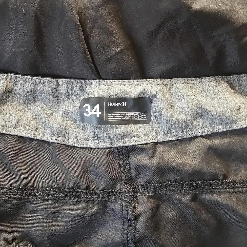 Hurley Black Swim Trunks Size 34